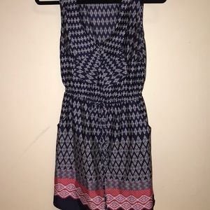 Blue and white casual dress